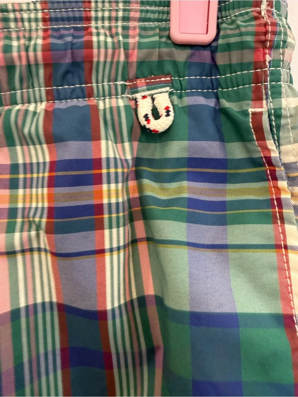 NWOT Lands' End Men's Plaid Swim Shorts M / 32-34